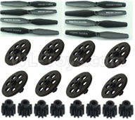 Visuo XS812 Main gear(8pcs)+ Motor Gear(8pcs)+Propellers(8pcs),Visuo XS812 Parts